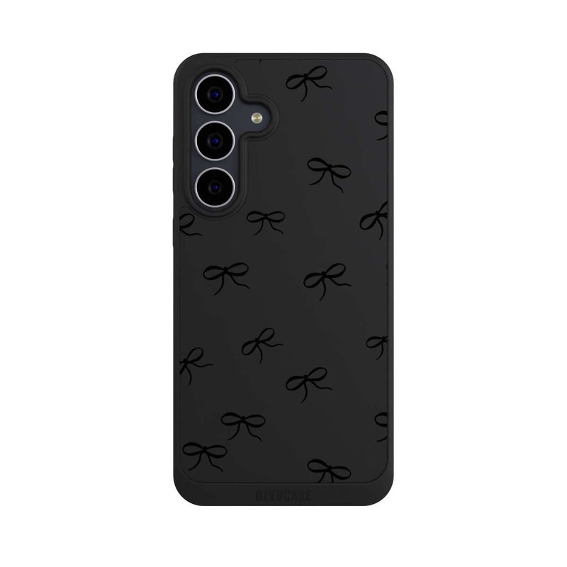 Galaxy S25 FE NIVOpure Schleifen Muster Schwarz Transparent