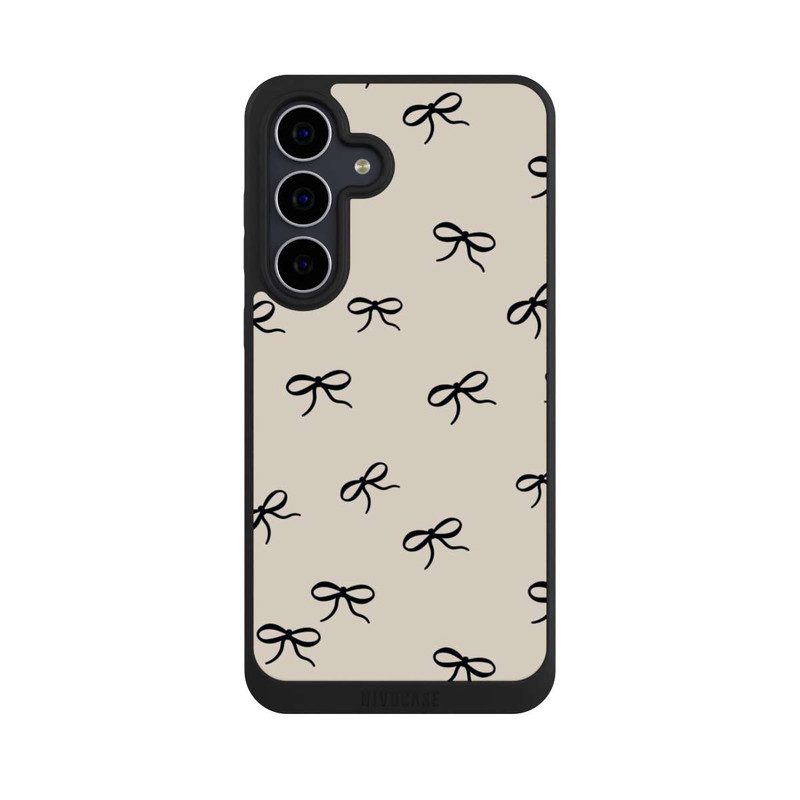 Galaxy S25 FE NIVOpure Schleifen Muster Schwarz Beige