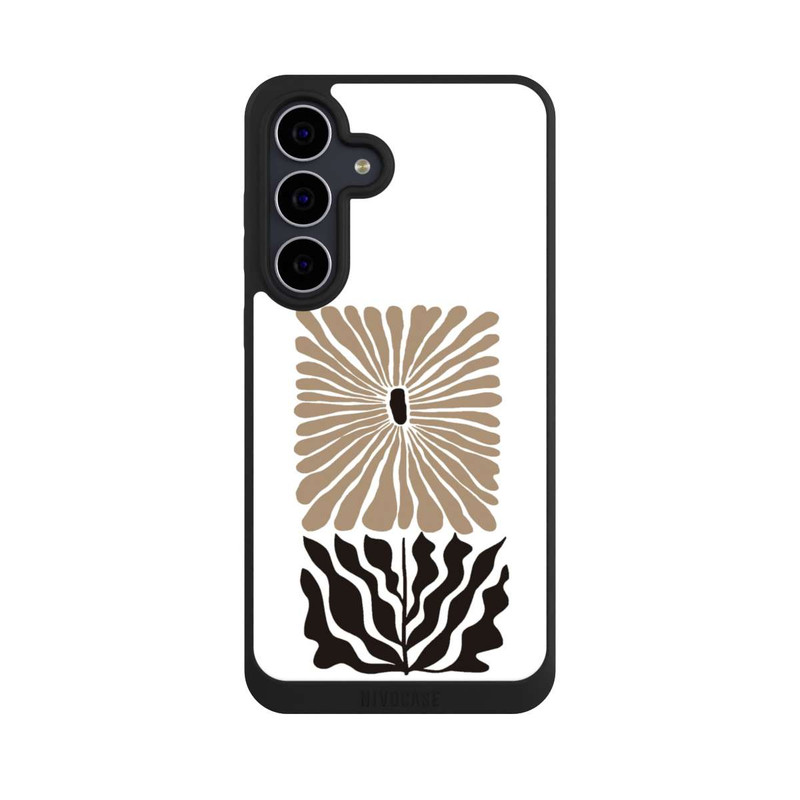 Galaxy S25 FE NIVOpure Eckige Blume Dunkelbraun