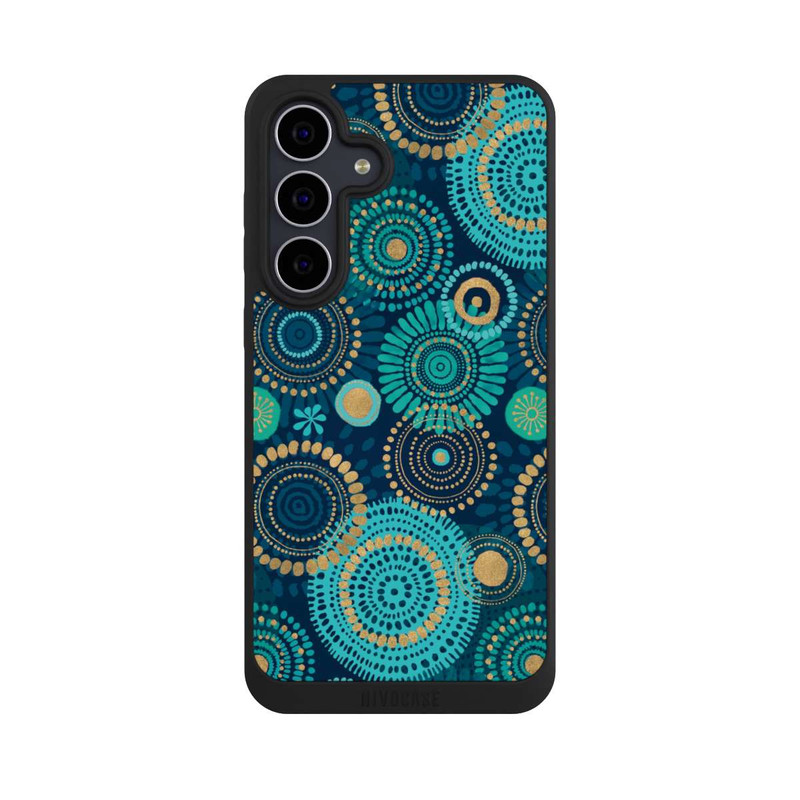 Galaxy S25 FE NIVOpure Blockprint India Teal Gold
