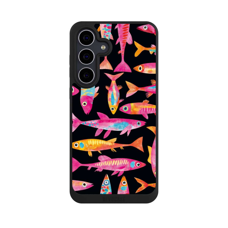 Galaxy S25 FE NIVOpure Funky bunte Fisch Parade mit KI