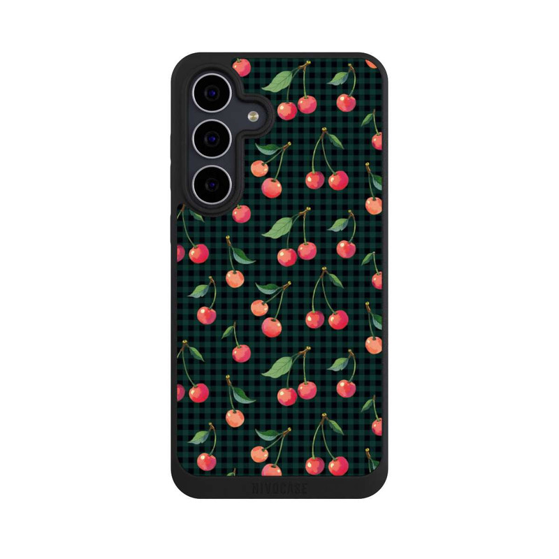 Galaxy S25 FE NIVOpure Cherries and Green Gingham