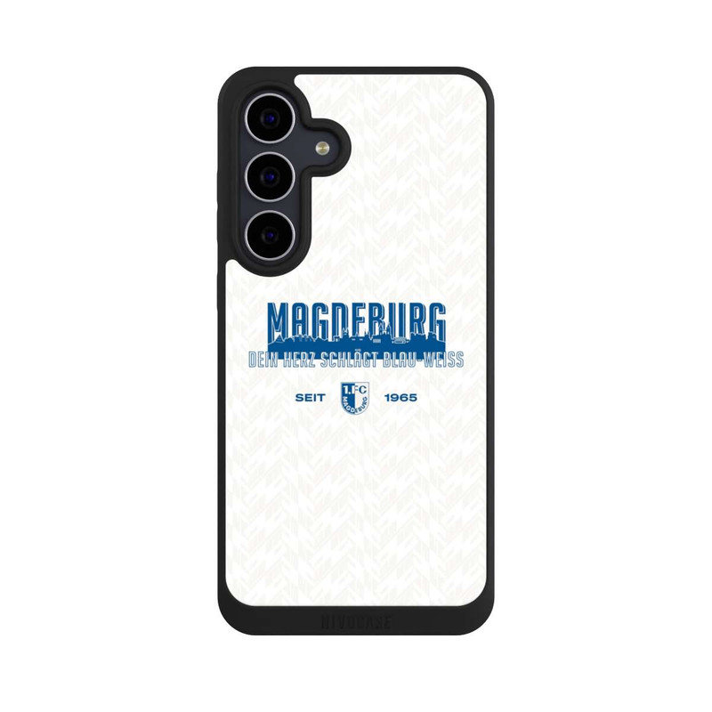 Galaxy S25 FE NIVOpure 1. FC Magdeburg Dein Herz Schlägt Blau Weiß