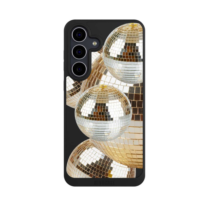 Galaxy S25 FE NIVOpure Disco Ball Party Gold Transparent with AI