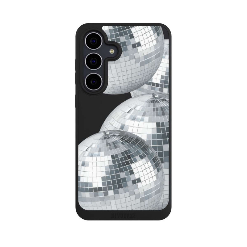 Galaxy S25 FE NIVOpure Disco Ball Party Silver Transparent with AI
