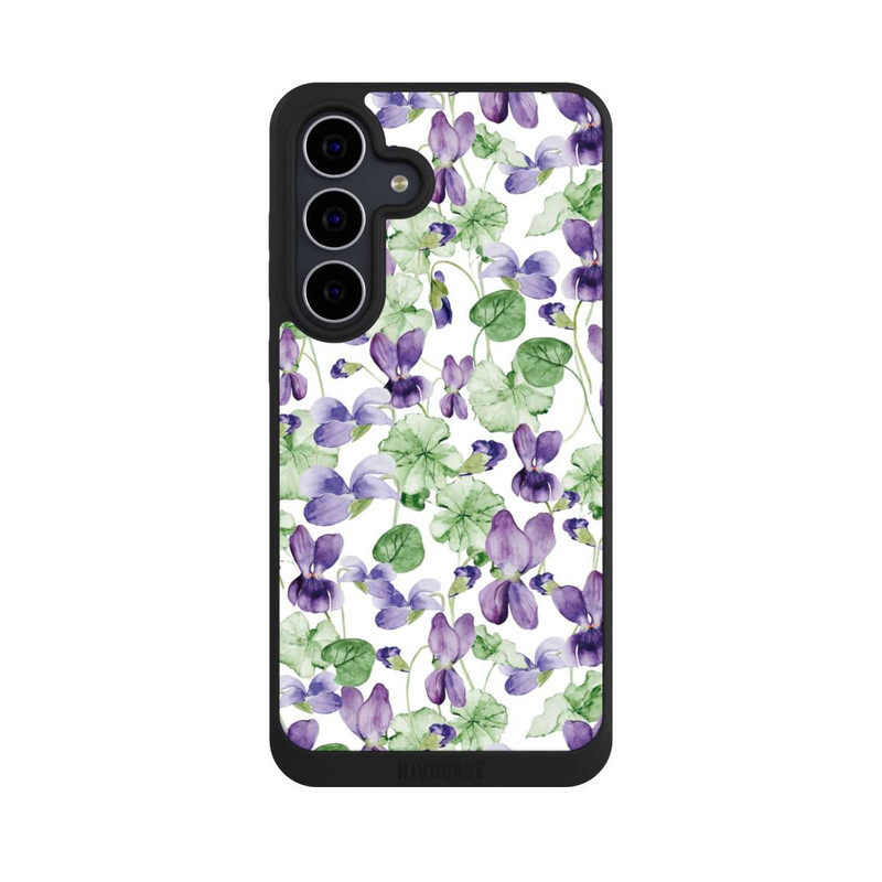Galaxy S25 FE NIVOpure Purple Wildflowers Pattern Watercolor