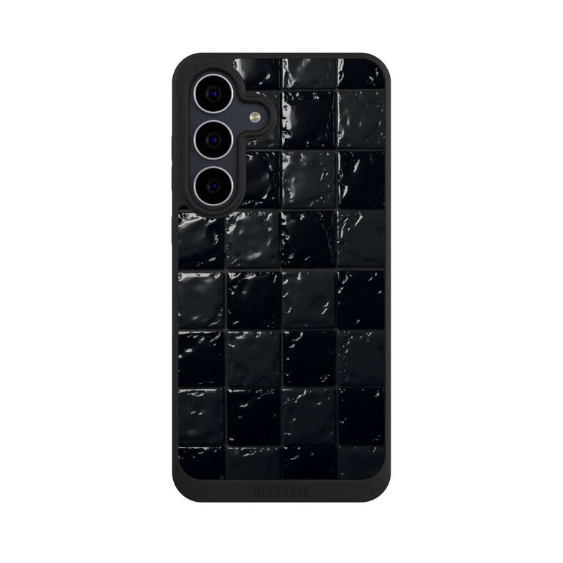 Galaxy S25 FE NIVOpure Black Tile Pattern look with AI