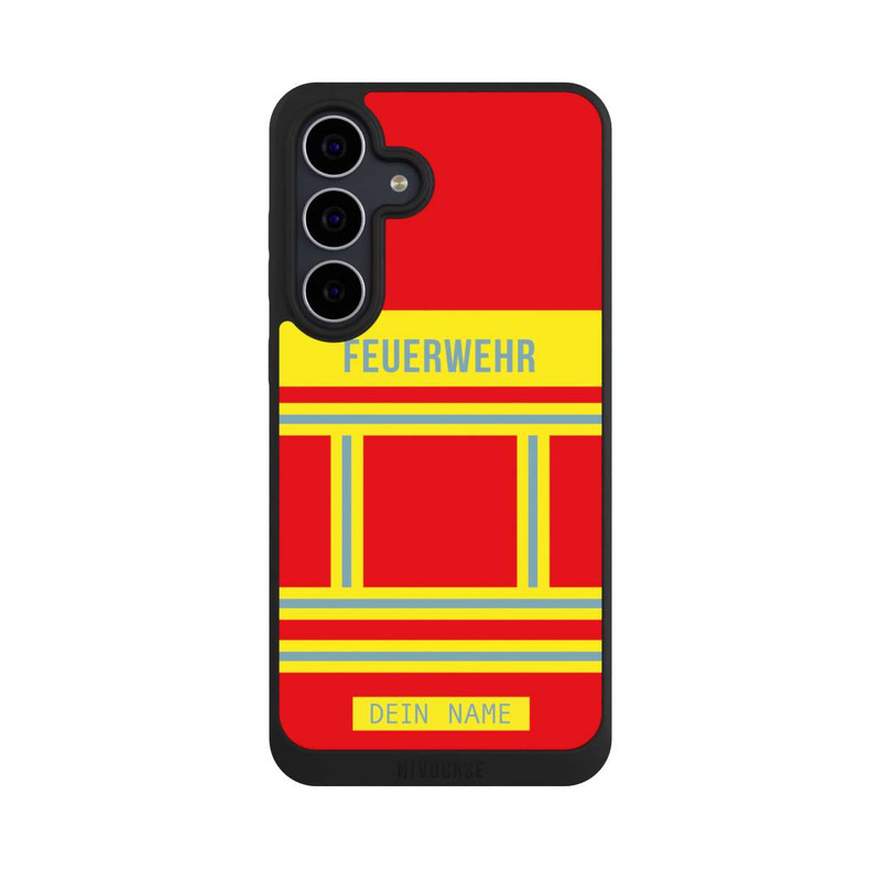 Galaxy S25 FE NIVOpure Feuerwehr Uniform Rot Personalisierbar