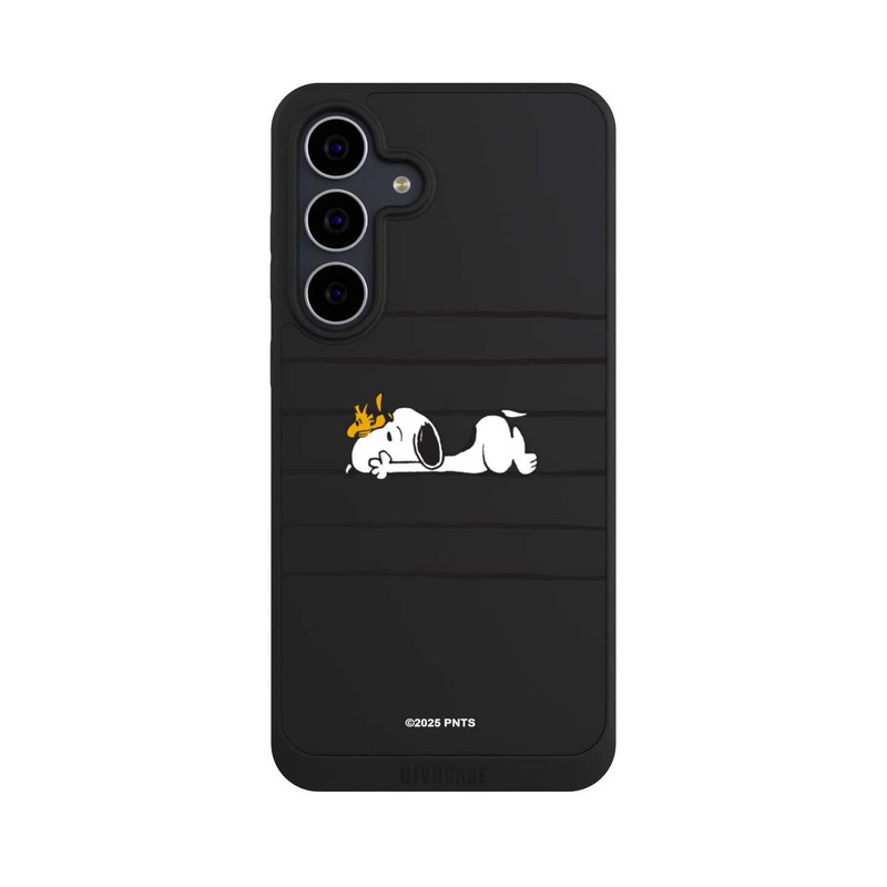 Galaxy S25 FE NIVOpure Snoopy Woodstock Streifen Peanuts Transparent