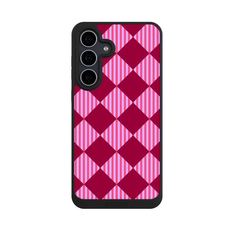 Galaxy S25 FE NIVOpure Diamond Pattern Red Pink