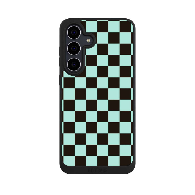 Galaxy S25 FE NIVOpure Checked Pattern Blue Brown