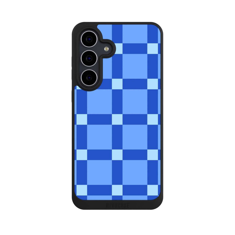 Galaxy S25 FE NIVOpure Kariert Muster Blau