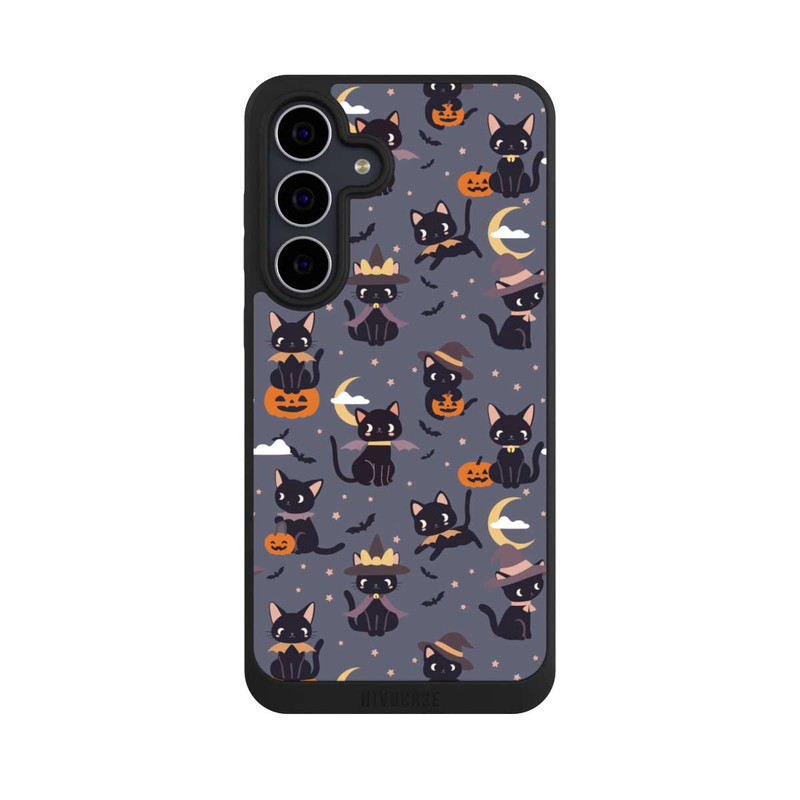 Galaxy S25 FE NIVOpure Cute Halloween Witch Cats and Pumpkins