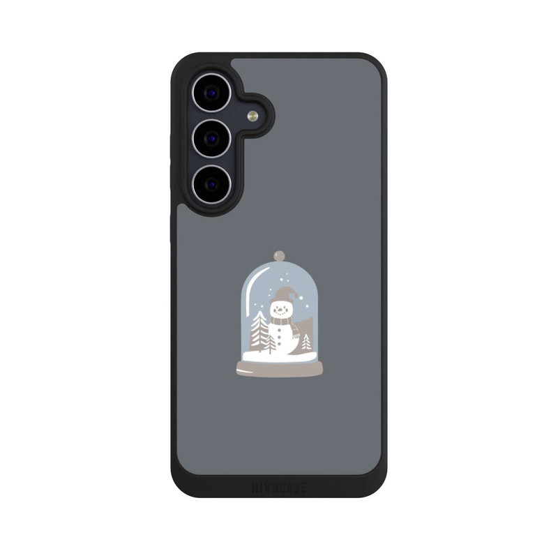 Galaxy S25 FE NIVOpure Boule à Neige Minimaliste avec Bonhomme de Neige