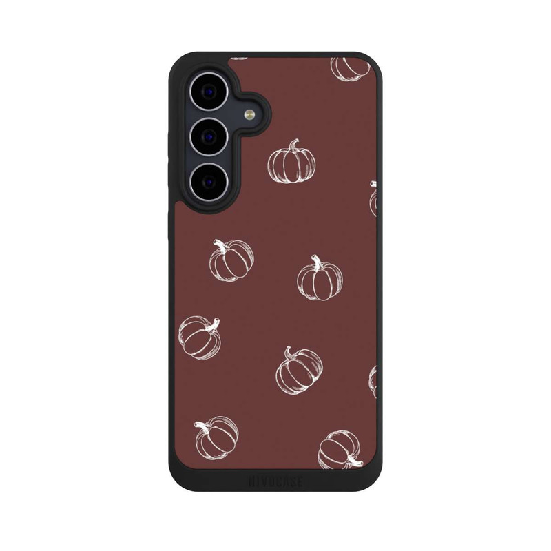 Galaxy S25 FE NIVOpure Pumpkin Season Pattern Brown