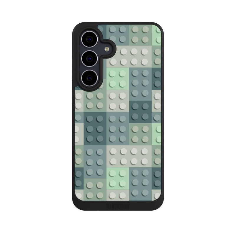 Galaxy S25 FE NIVOpure Green Blocks Pattern