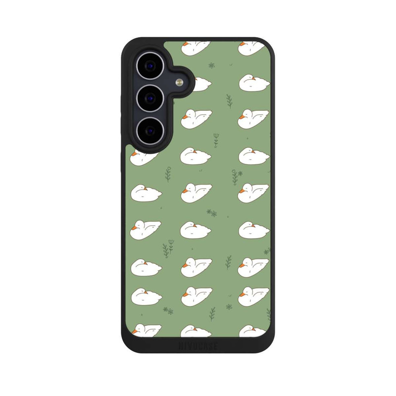 Galaxy S25 FE NIVOpure Cartoon Duck Pattern Green