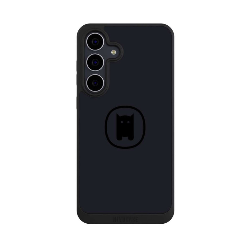 Galaxy S25 FE NIVOpure Nivocase Logo Gross Schwarz Grau 