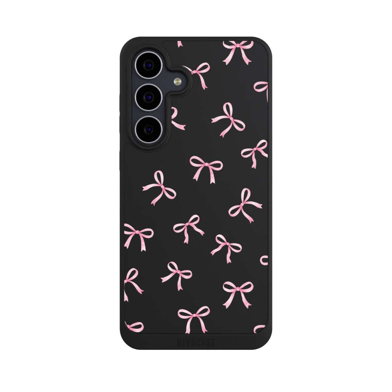 Galaxy S25 FE NIVOpure Rosa Schleifen transparent mit KI
