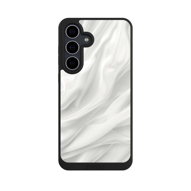 Galaxy S25 FE NIVOpure Weiße Seidenmatte Textur mit KI