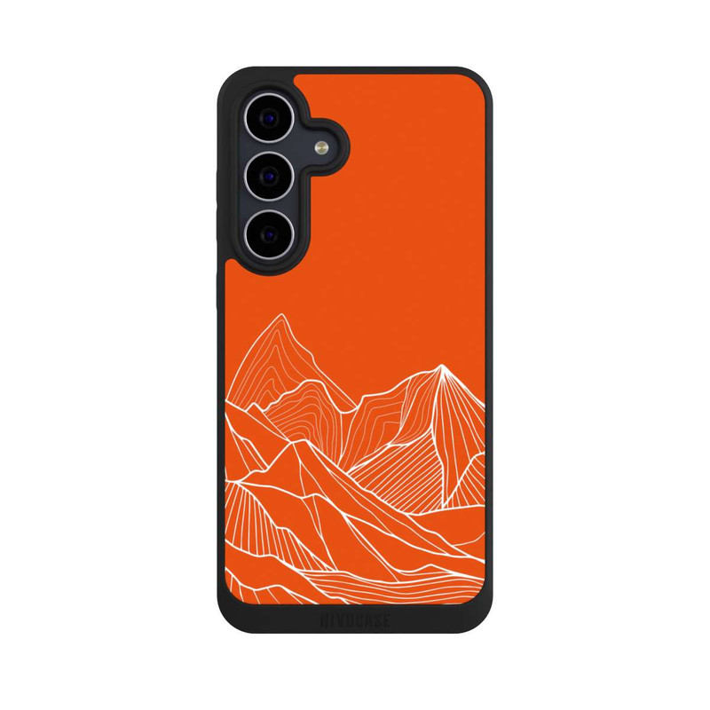 Galaxy S25 FE NIVOpure Höhenlinien Berg Orange
