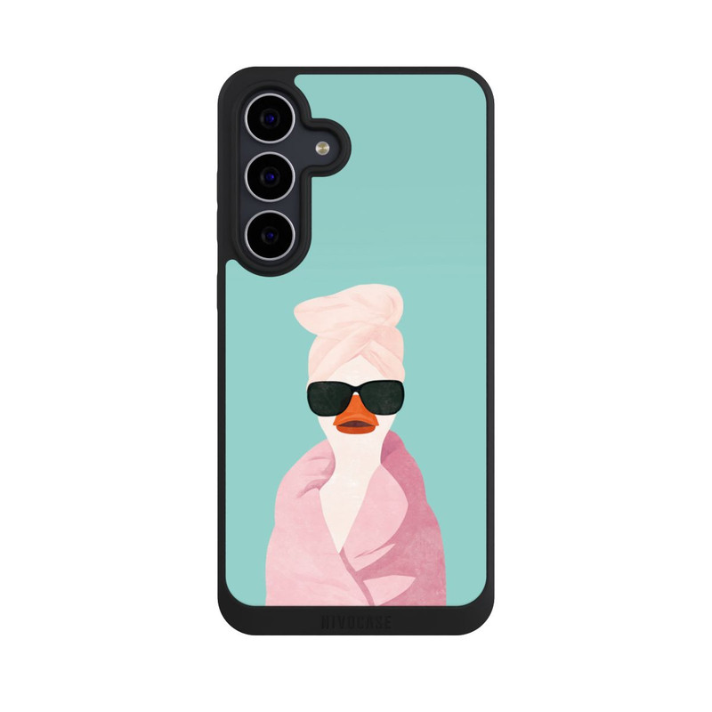 Galaxy S25 FE NIVOpure Ente Türkis Sonnenbrille Turban mit KI erstellt