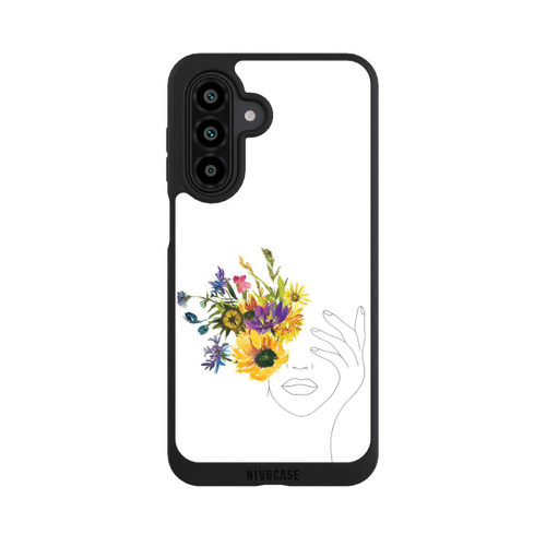 Samsung Galaxy A17 5G NIVOpure Line Art Frau Sonnenblumen