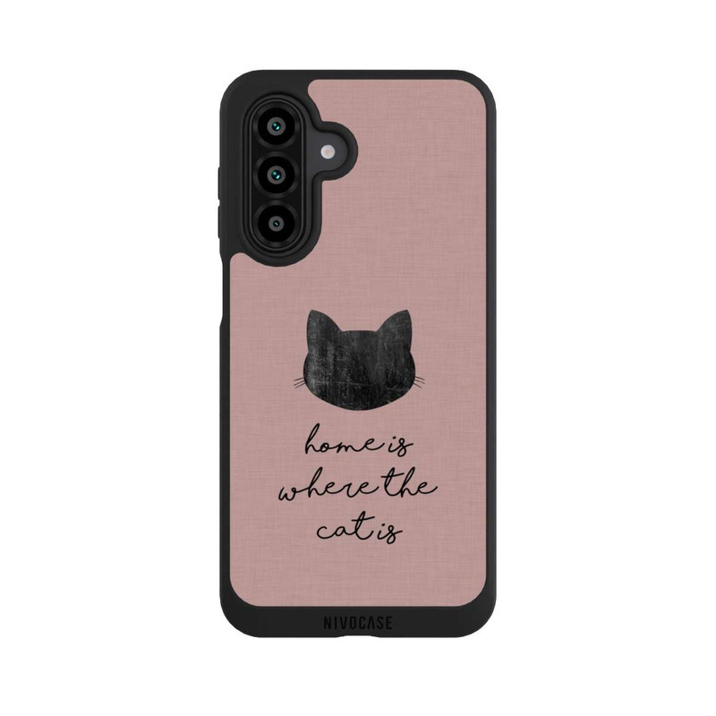 Galaxy A17 5G NIVOpure Home Is Where The Cat Is - Noir sur rose