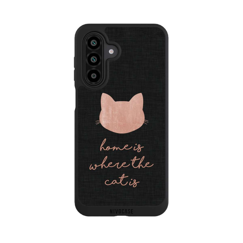 Galaxy A17 5G NIVOpure Home Is Where The Cat Is - Rose sur noir 