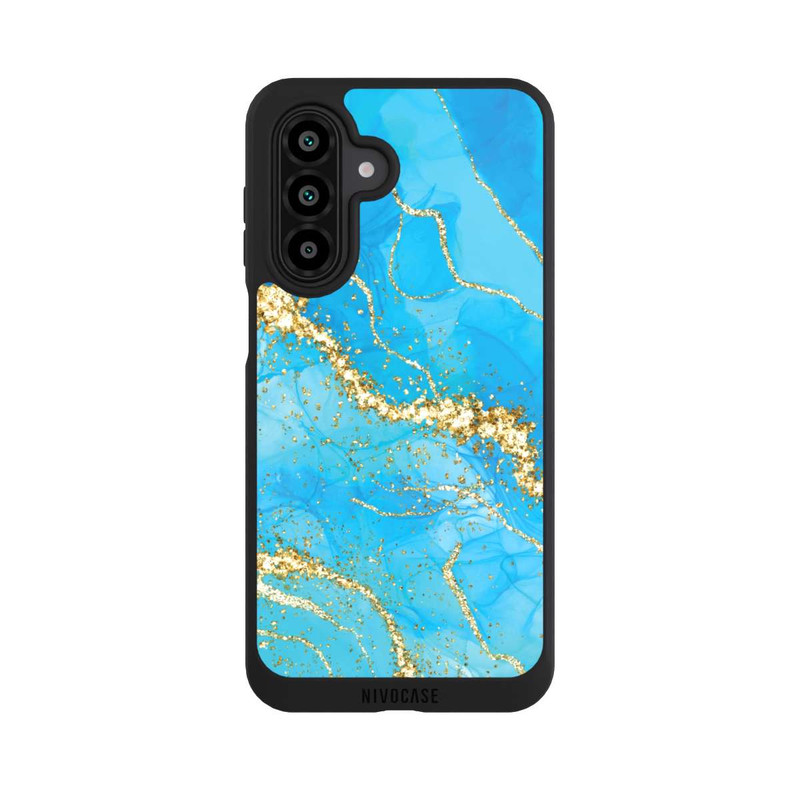 Galaxy A17 5G NIVOpure Türkis-goldene Tapete