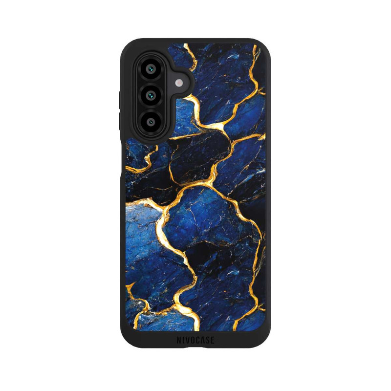Galaxy A17 5G NIVOpure Couches d'impression en marbre bleu et or