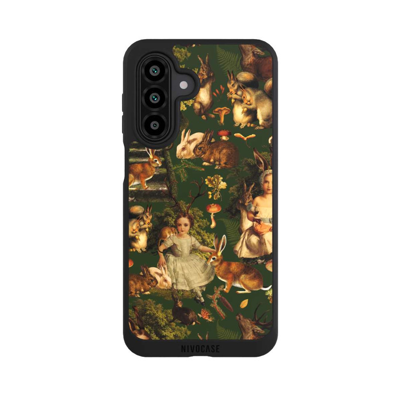 Galaxy A17 5G NIVOpure Fille et animaux dans la forêt