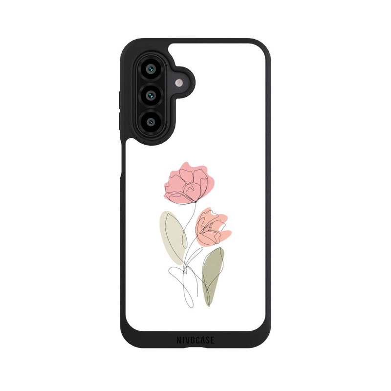 Galaxy A17 5G NIVOpure Dessin Au Trait Fleur Rouge