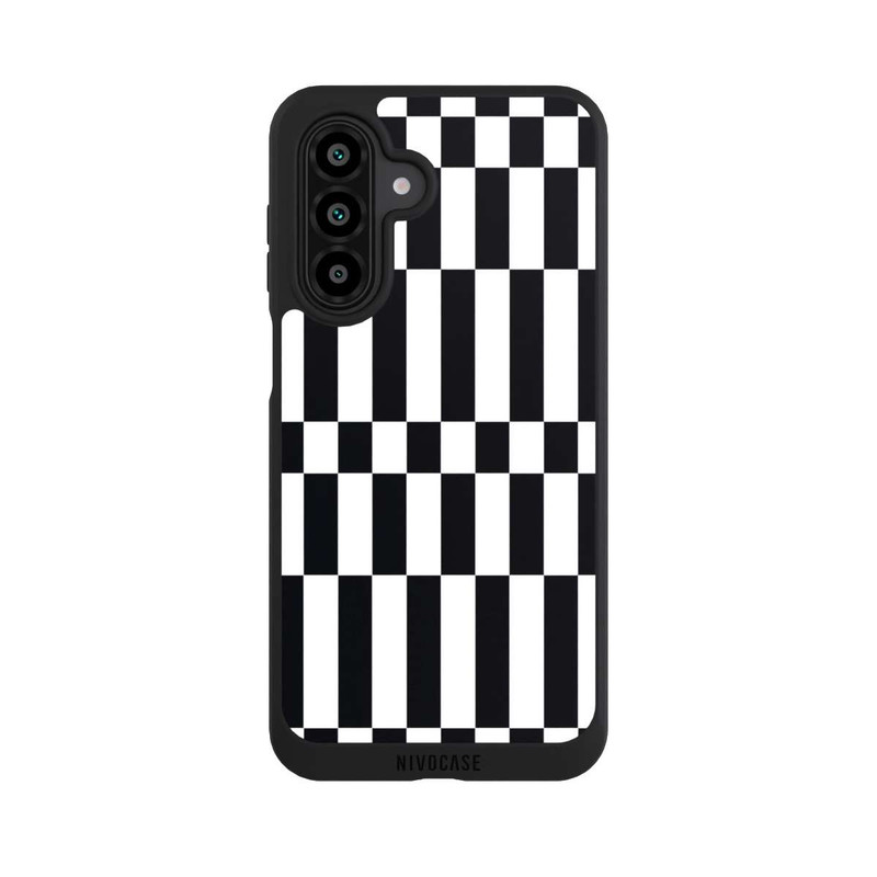 Galaxy A17 5G NIVOpure Checked Abstract Bold Black and White Color Block