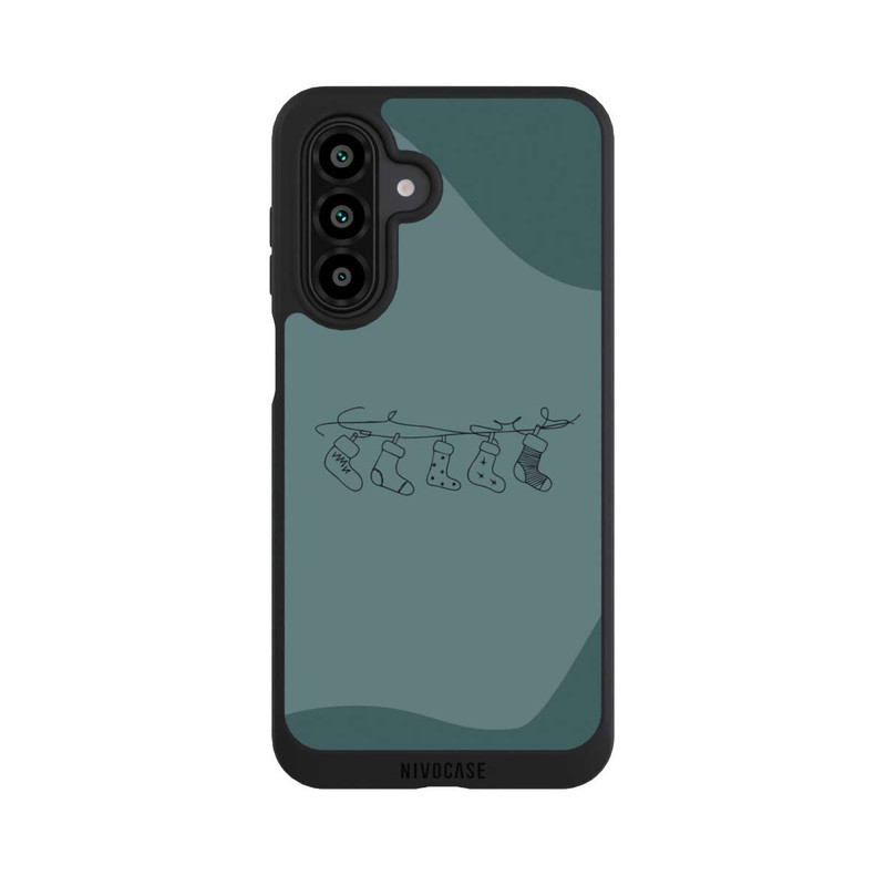Galaxy A17 5G NIVOpure Chaussettes de Noël Line Art Minimaliste