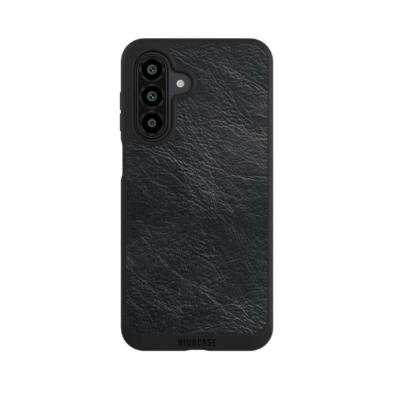 Galaxy A17 5G NIVOpure Fond Aspect Cuir Noir