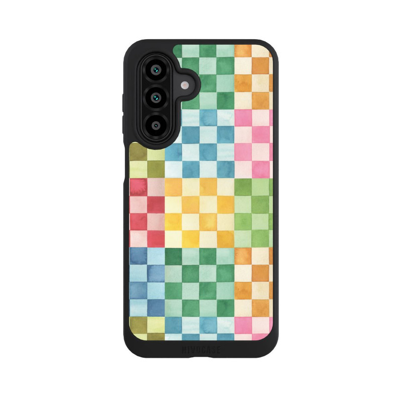 Galaxy A17 5G NIVOpure Checkerboard Watercolor Chess Geometric Red