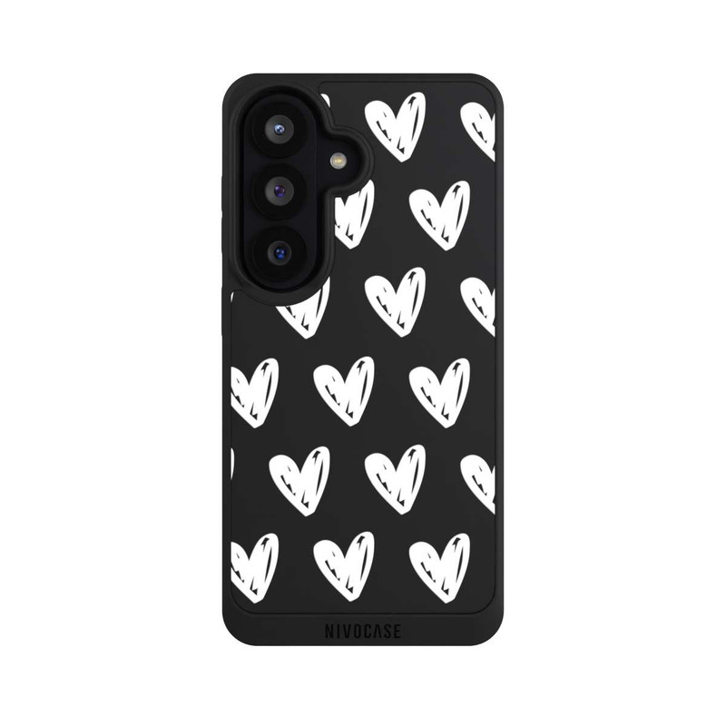 Galaxy S26 NIVOpure Coeurs blancs transparente