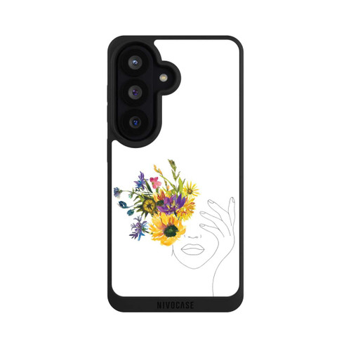 Samsung Galaxy S26 NIVOpure Line Art Frau Sonnenblumen