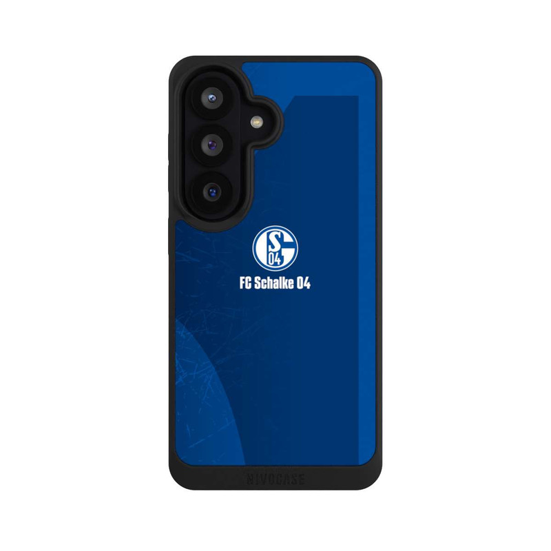 Galaxy S26 NIVOpure Schalke 04 Blauer Hintergrund Mit Logo