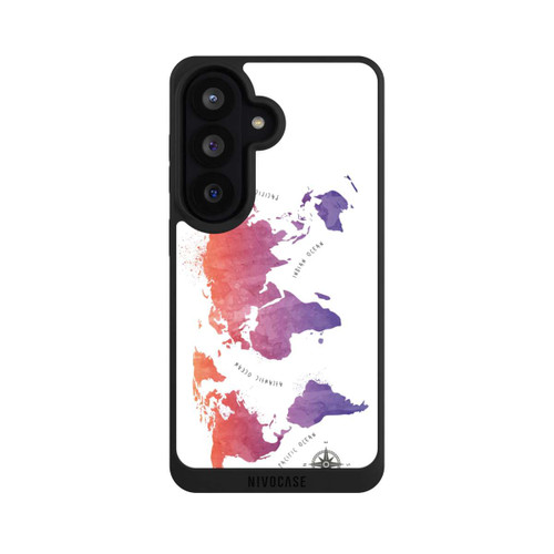 Samsung Galaxy S26 NIVOpure Worldmap (Watercolor) white