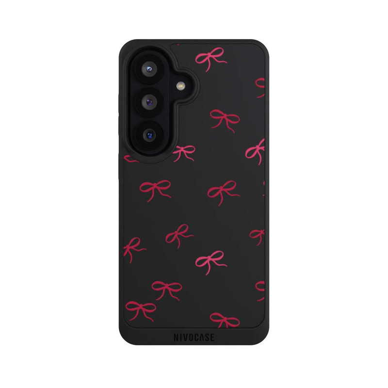 Galaxy S26 NIVOpure Bows Red Pattern Transparent