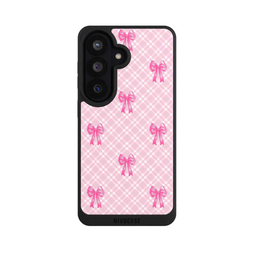 Samsung Galaxy S26 NIVOpure Pink Bows and Plaid Pattern