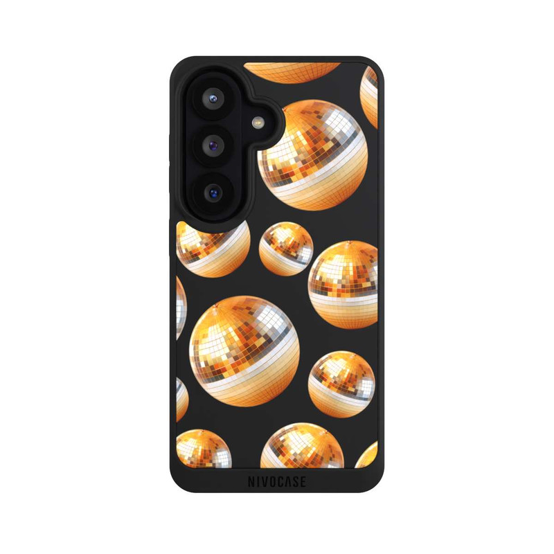 Galaxy S26 NIVOpure Discokugel Party Gold Orange Transparent mit KI