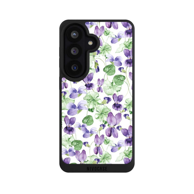 Galaxy S26 NIVOpure Purple Wildflowers Pattern Watercolor