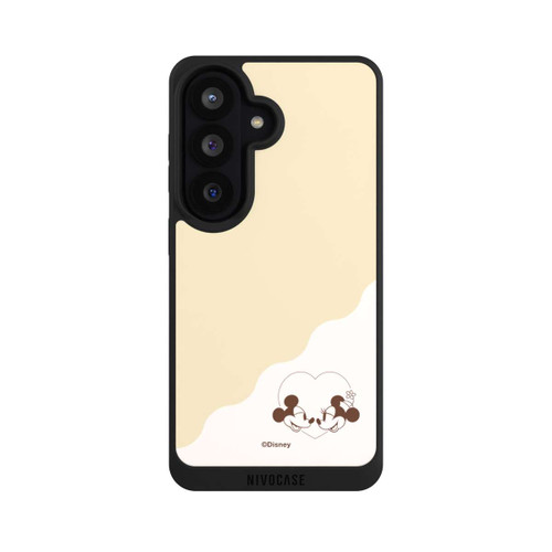 Samsung Galaxy S26 NIVOpure Mickey and Minnie Love Heart Beige