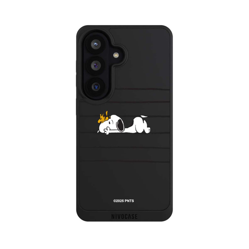 Galaxy S26 NIVOpure Snoopy Woodstock Streifen Peanuts Transparent