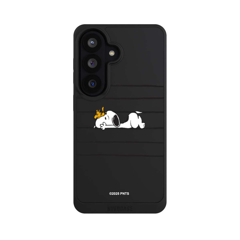 Galaxy S26 NIVOpure Snoopy Woodstock Streifen Peanuts Transparent