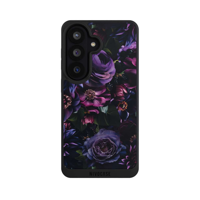Galaxy S26 NIVOpure Dark Purple Flowers