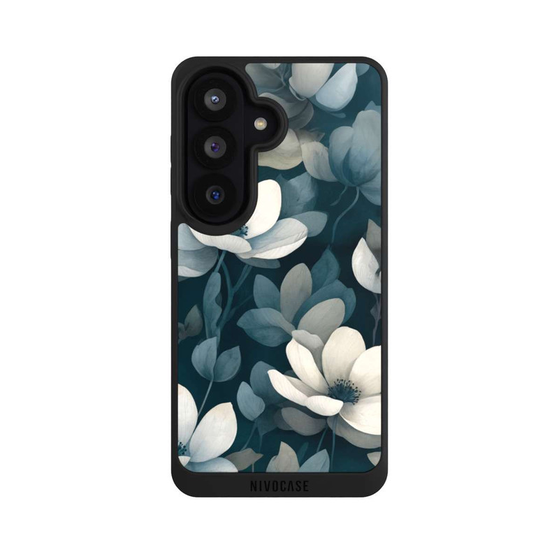Galaxy S26 NIVOpure Negative Flower Petrol White with AI